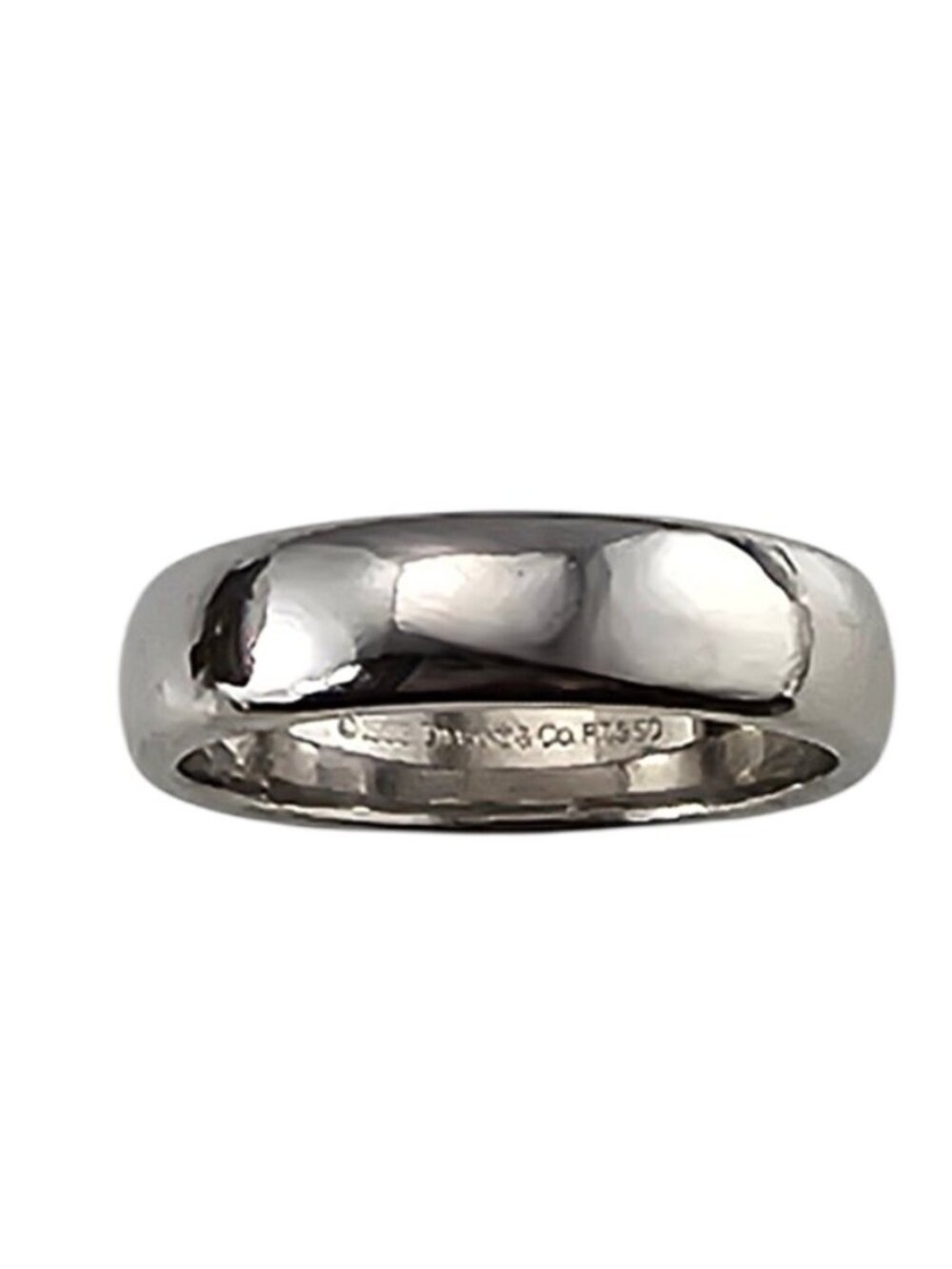 1999 Tiffany & Co. Platinum Wedding Band Ring Size 10.25-10.5 #25943